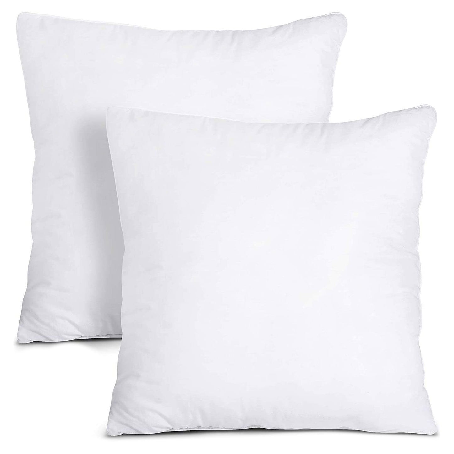 Large square white 60x60cm cushion inner pad with a plump and soft texture.