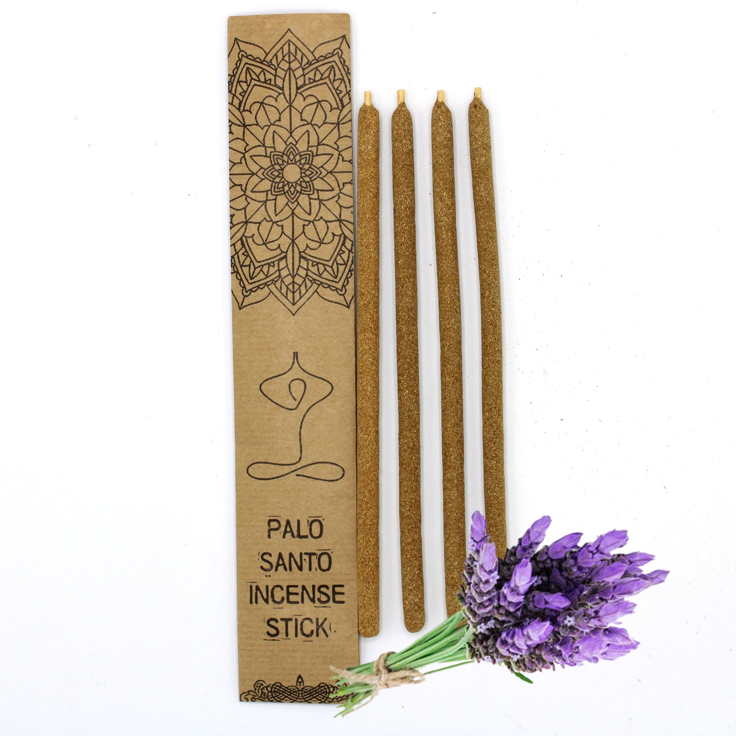 Handcrafted large Palo Santo incense sticks infused with lavender, displaying a natural woody texture.