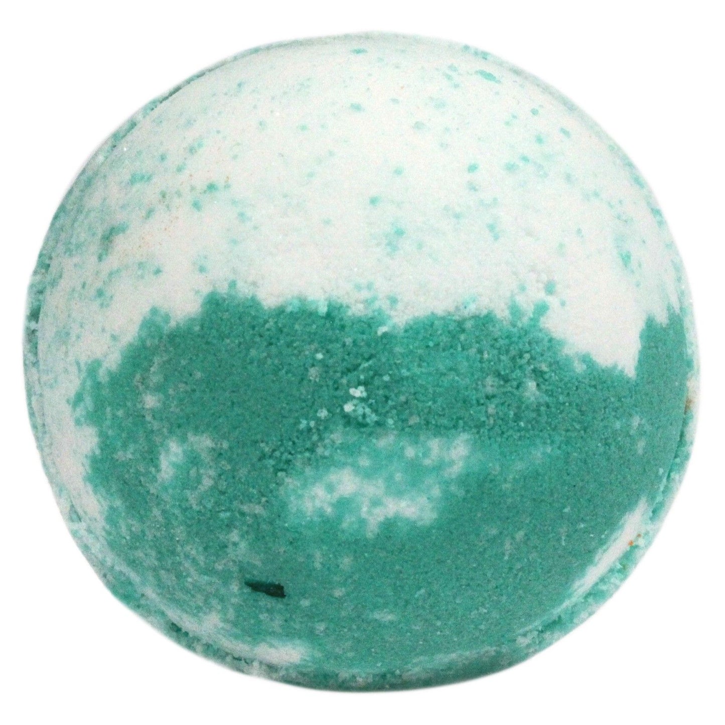 Large 180g round bath bomb with a masculine blue and white design, containing nourishing shea butter.
