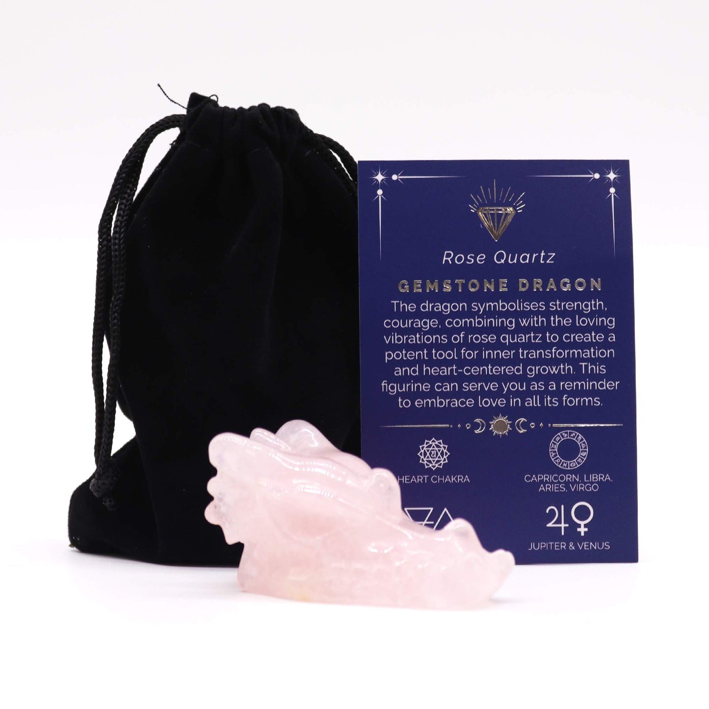 Intricately carved large gemstone dragon head made from translucent pink rose quartz with detailed scales and features.