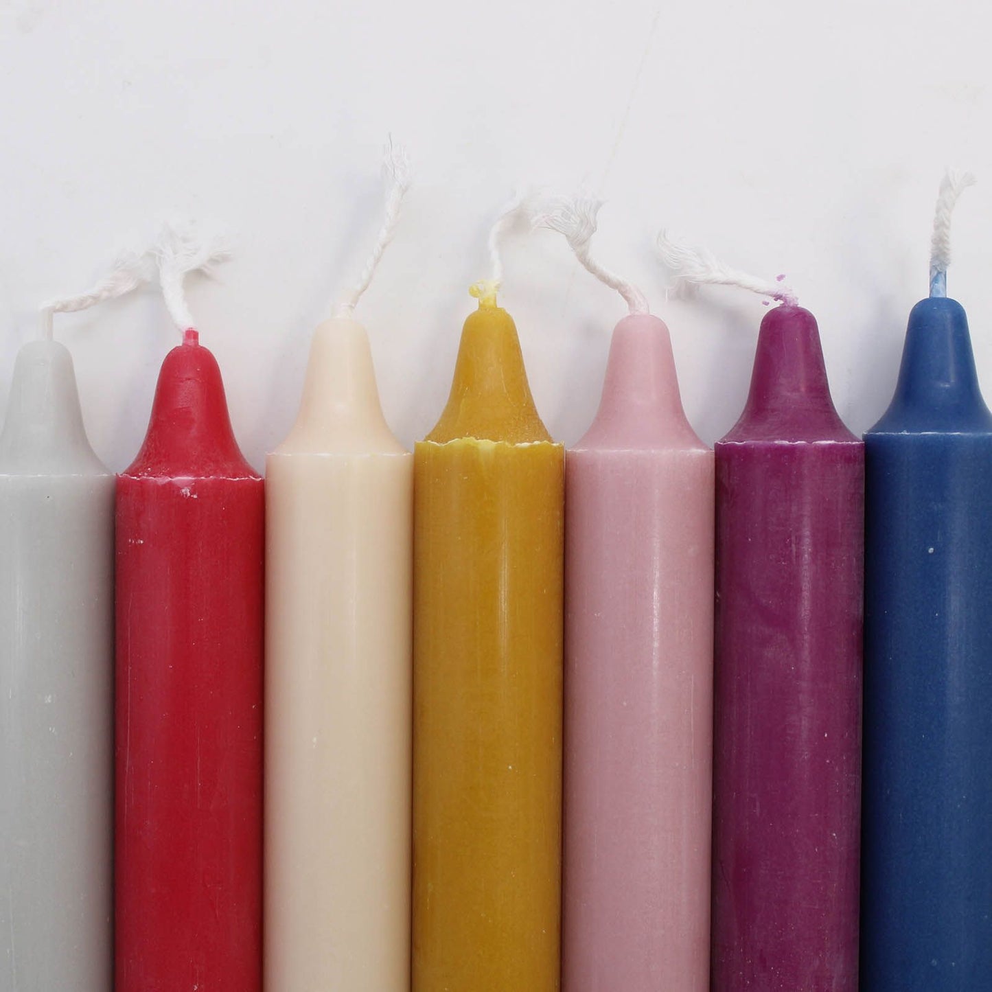 Pure Natural Wax Dinner Candle 25x2.3 - Silver Grey