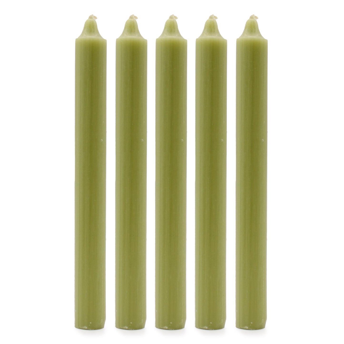 Solid Colour Dinner Candle Set - Pack of 21 - Rustic Olive