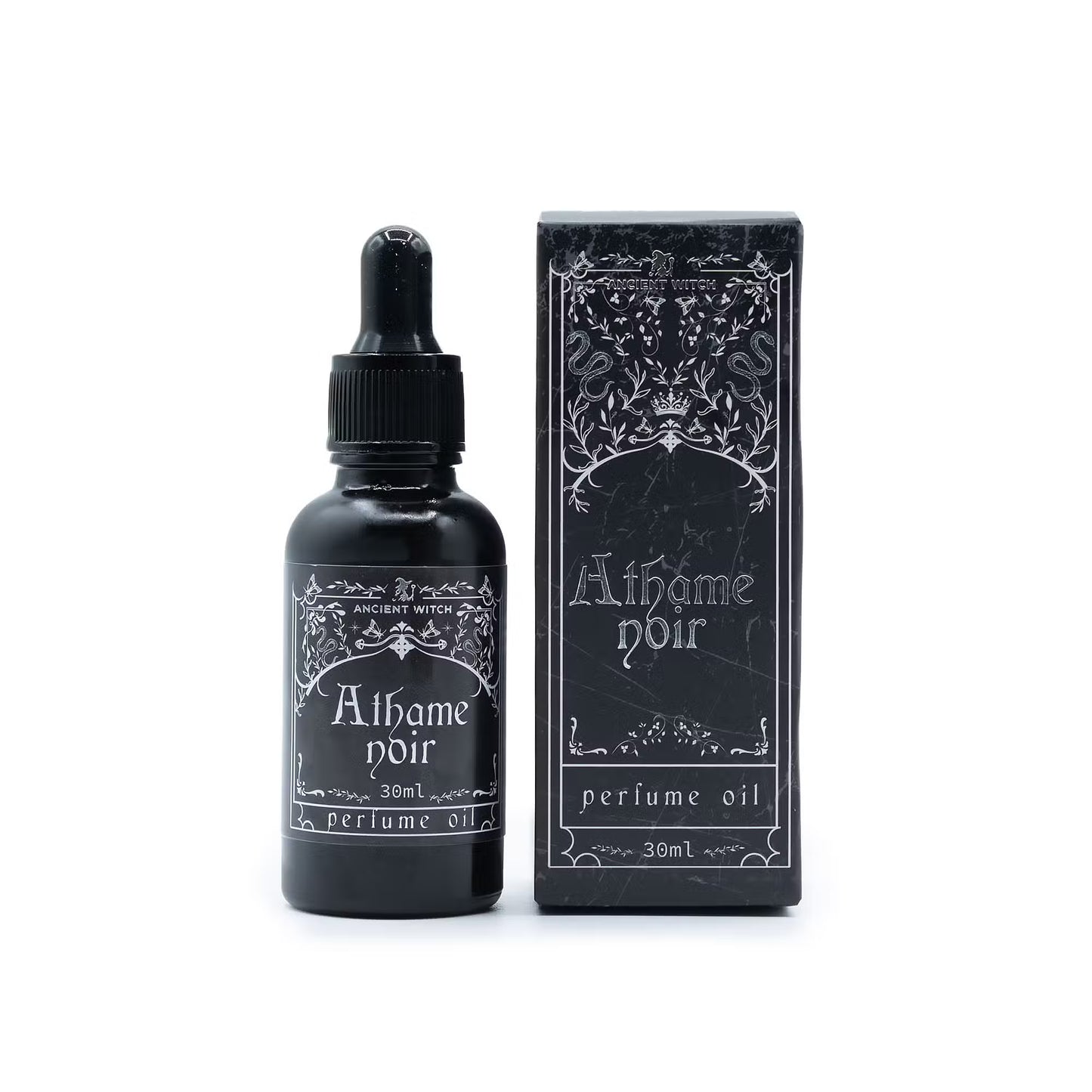 Dark Ritual Witch Gift Set | Perfume Oil + Crystal Bath Bomb + Butter Soap | Witchy Self Care Bundle | Gothic Gift Box Birthday
