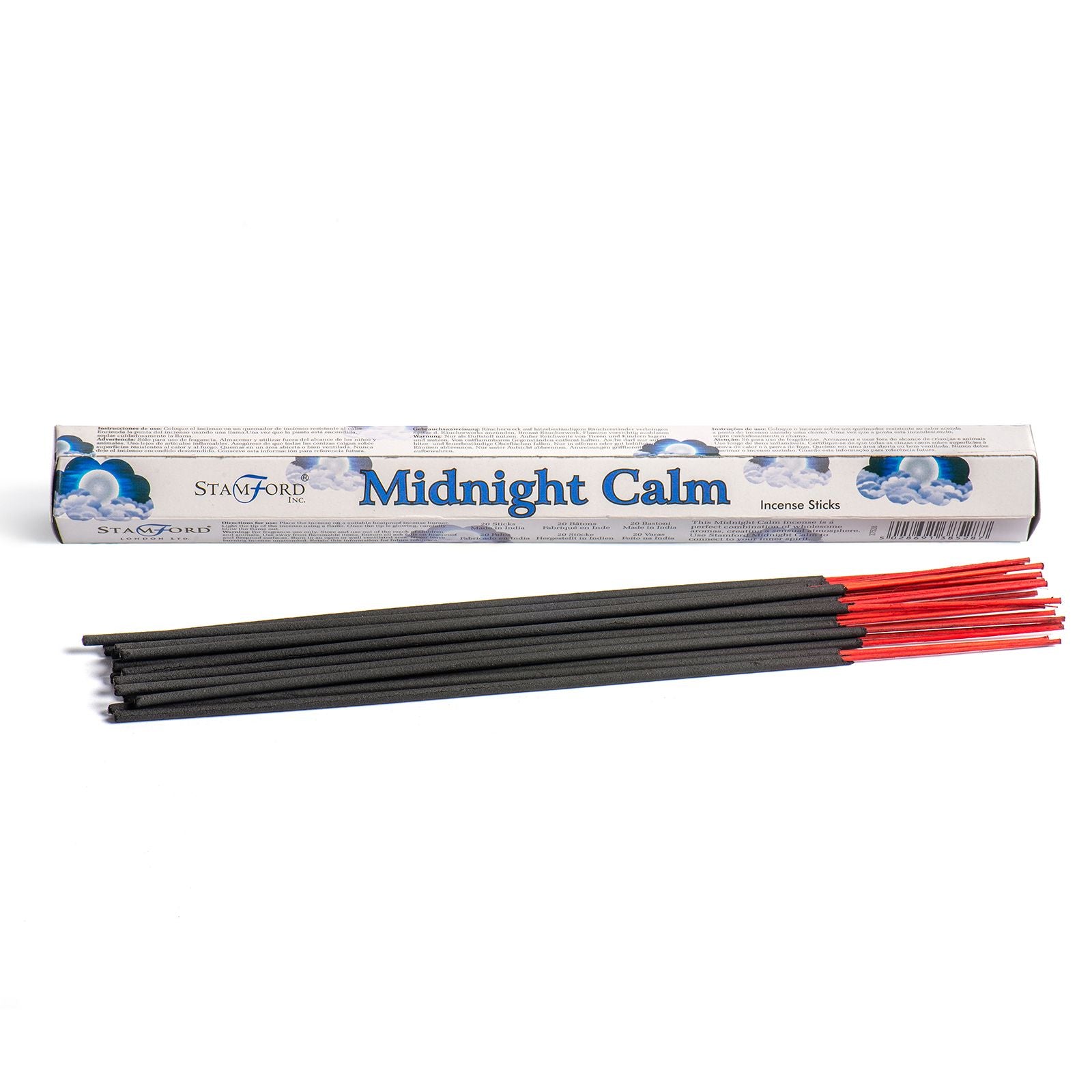 A pack of premium incense sticks featuring a midnight blue design, perfect for home fragrance.