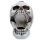 Detailed skull shaped backflow incense burner with an open mouth showing a cascading smoke effect.