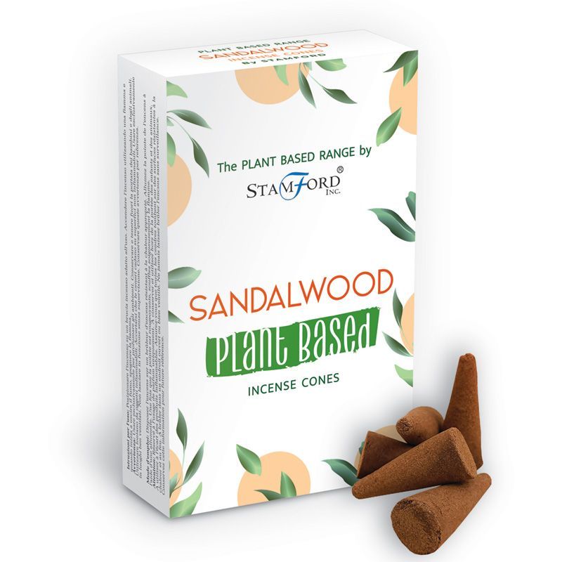 A pile of natural brown conical incense cones with a smooth, earthy texture on a neutral background.
