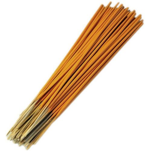 Large bundle of colourful Peach Mango incense sticks showing a vibrant texture and long traditional 25cm shape.