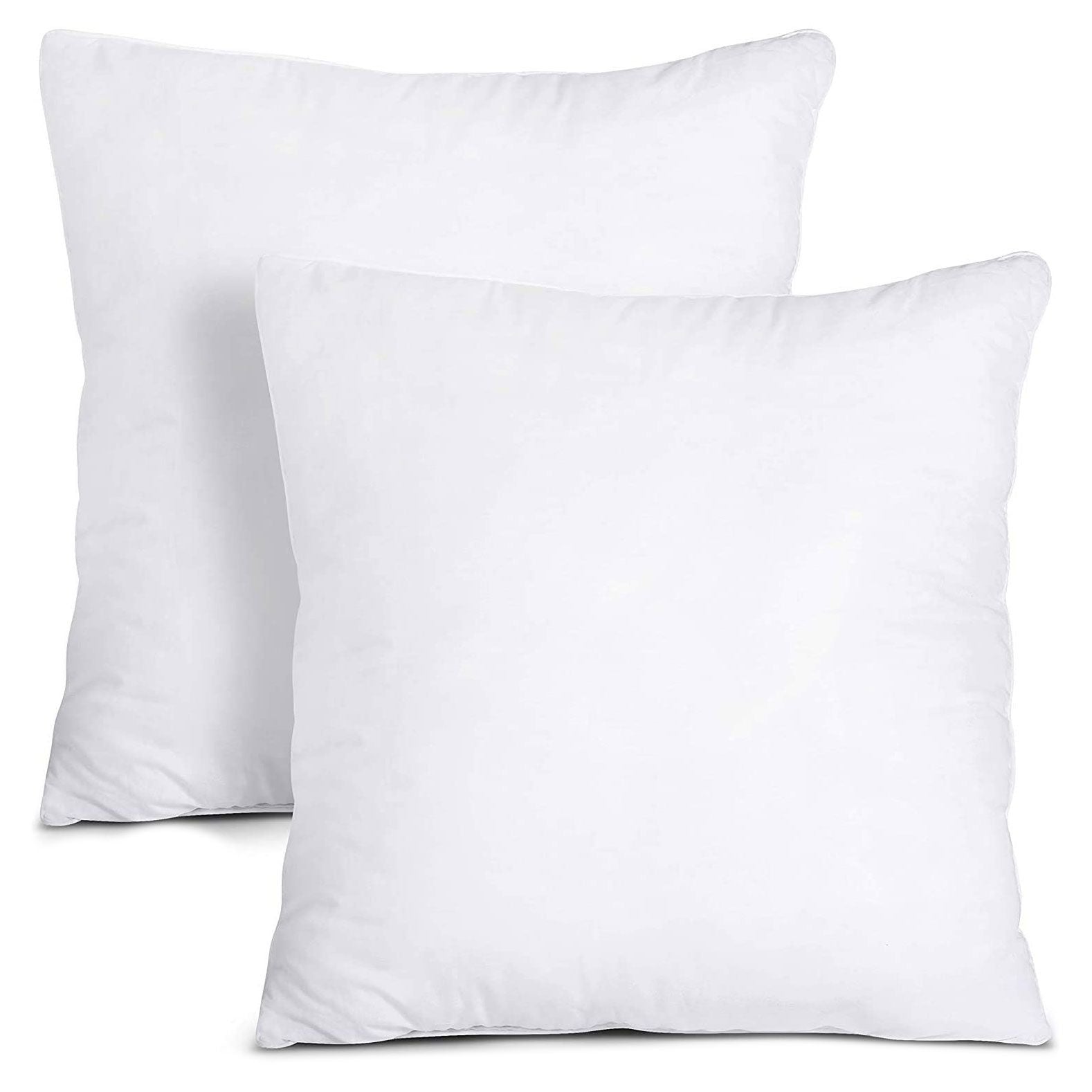 Large square white 60x60cm cushion inner pad with a plump and soft texture.