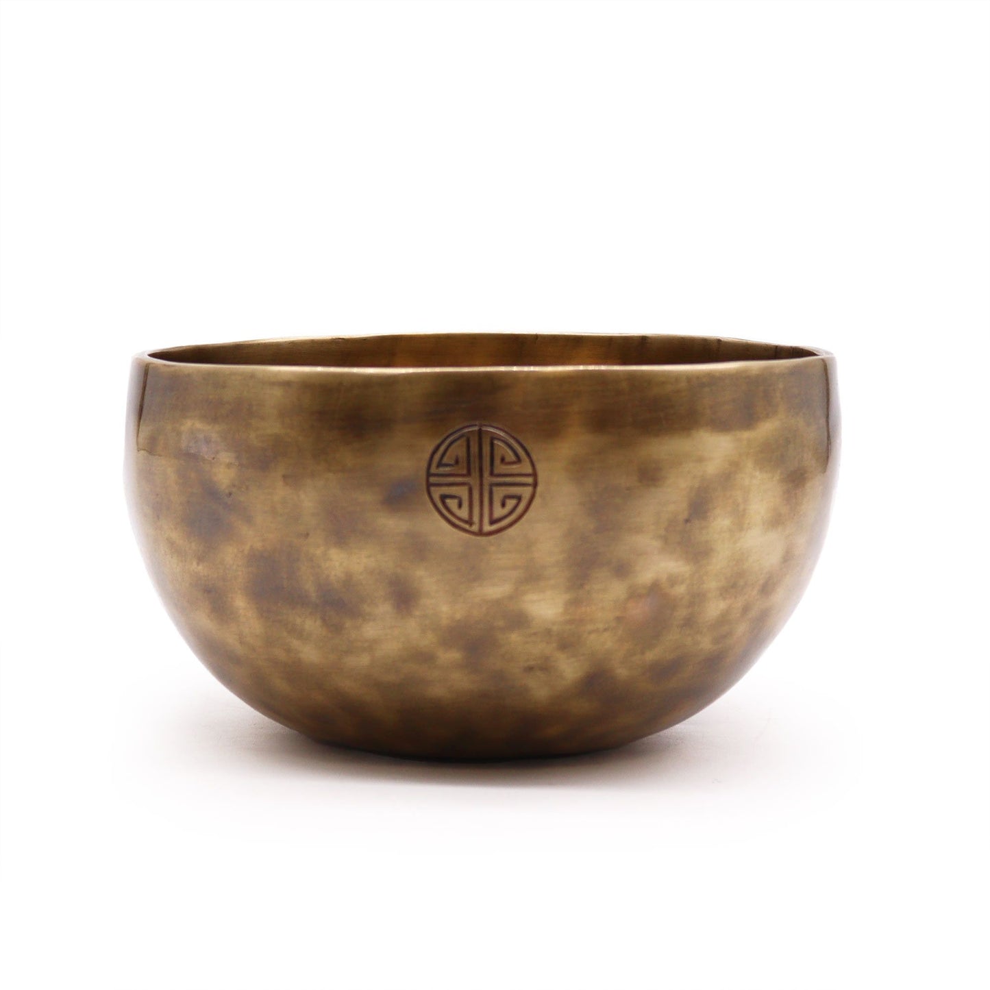 Handcrafted Large Nepalese Moon Singing Bowl with a smooth metallic finish and traditional etched details.