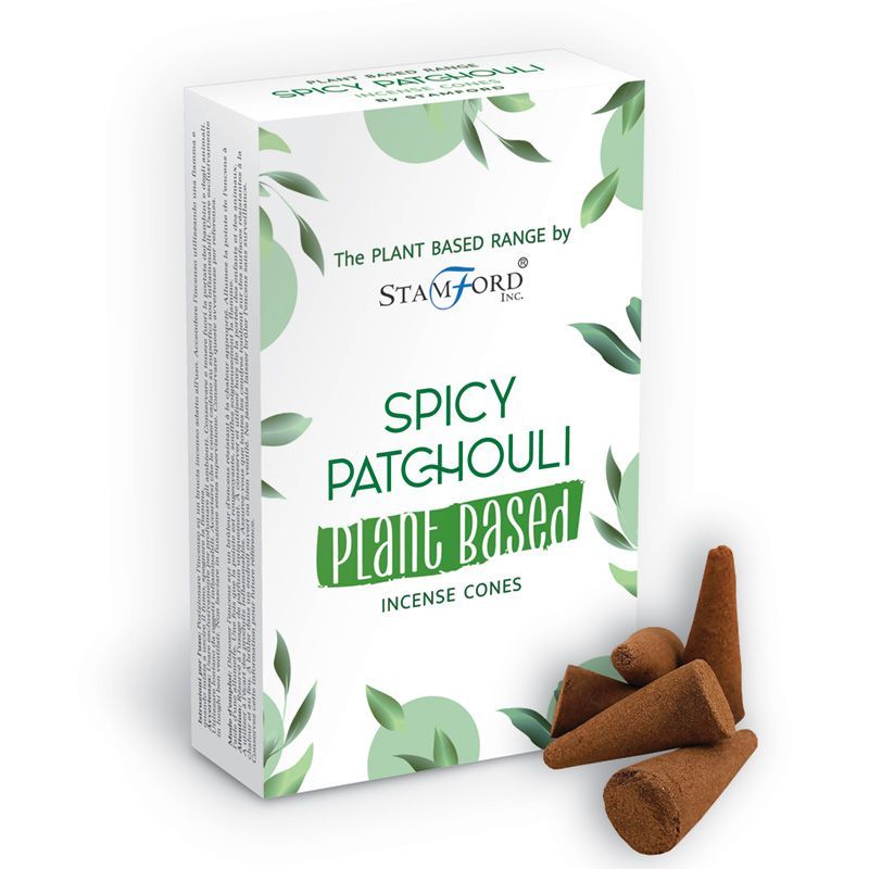A pile of dark brown triangular plant-based incense cones with a textured surface.