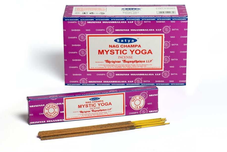A pack of hand-rolled incense sticks with a calming design, ideal for yoga and spiritual practices.