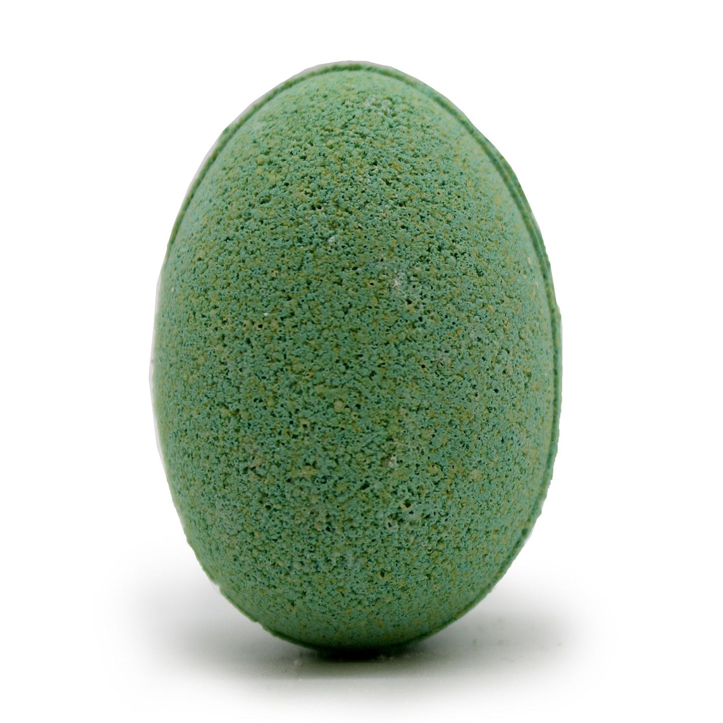 Tray of vibrant orange egg-shaped bath bombs with a smooth texture, arranged like real eggs in a cardboard carton.