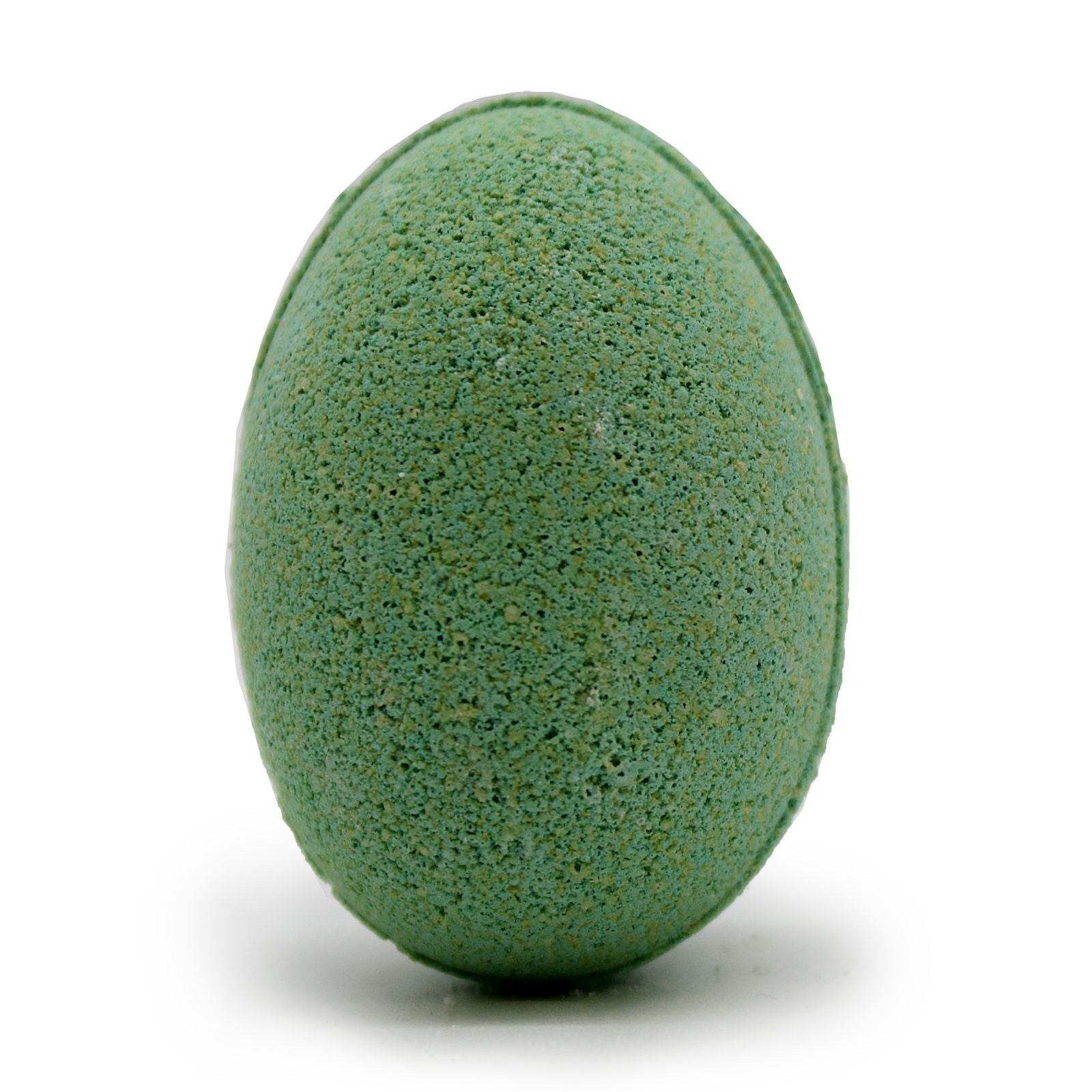 Tray of vibrant orange egg-shaped bath bombs with a smooth texture, arranged like real eggs in a cardboard carton.