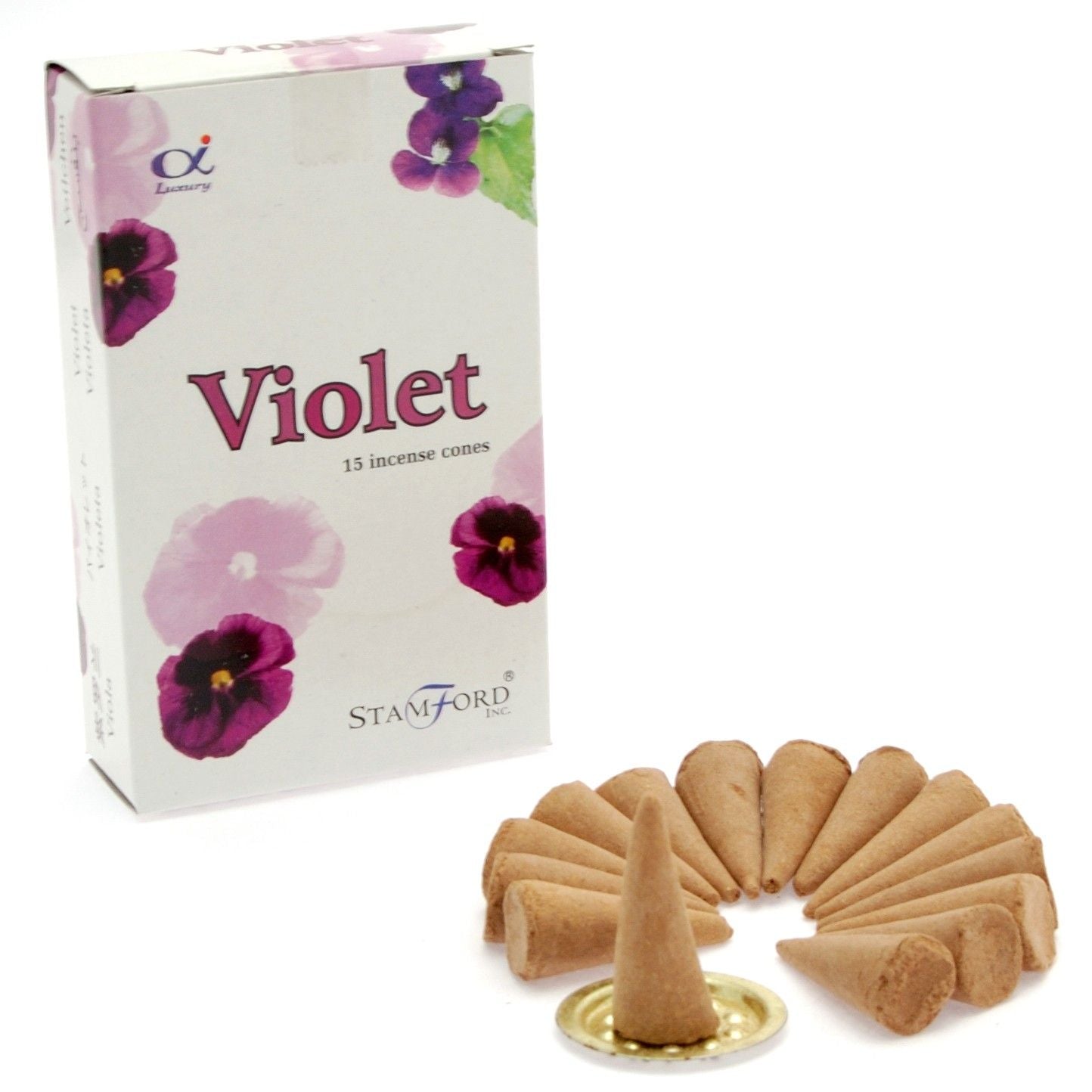 Pile of aromatic purple incense cones with a smooth texture, perfect for creating a relaxing home atmosphere.