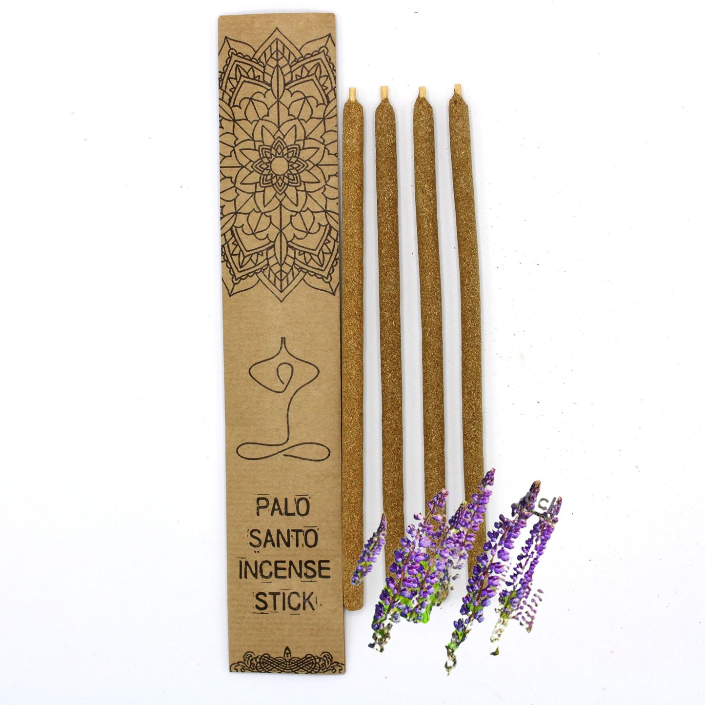 Large hand-rolled Palo Santo incense sticks with a natural textured finish on a neutral background.