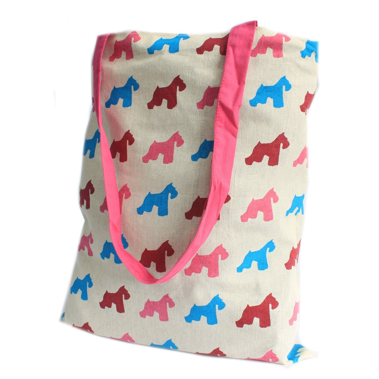 Lrg Tote Bag Reversible - Scotty - Pink