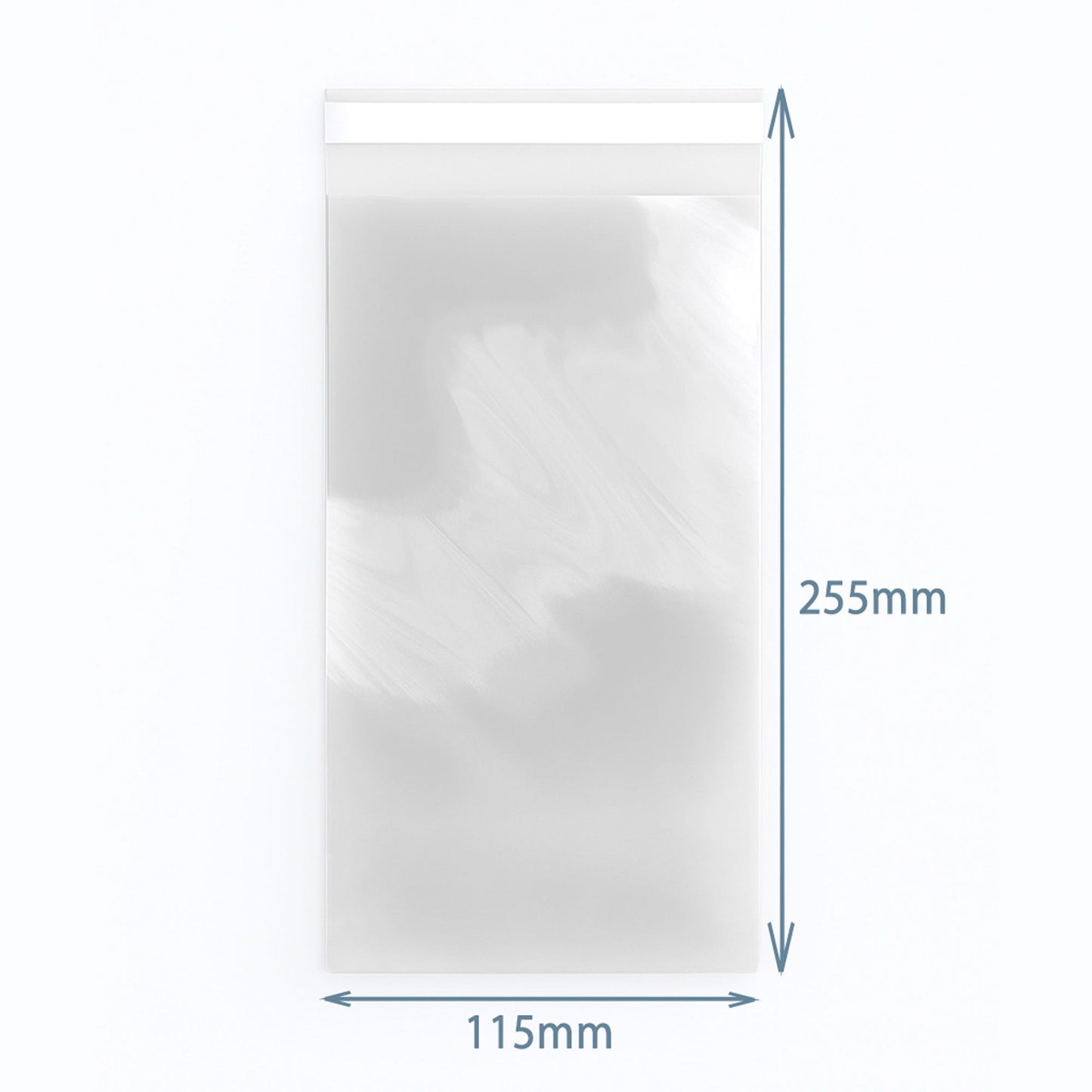 Clear resealable polypropylene bags in a stack, showing a crisp and reflective professional finish.