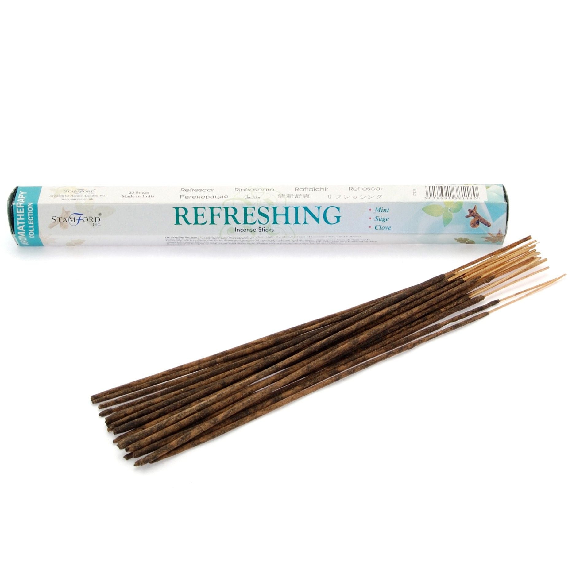 Hexagonal pack of premium incense sticks on a neutral background, perfect for creating a relaxing home atmosphere.