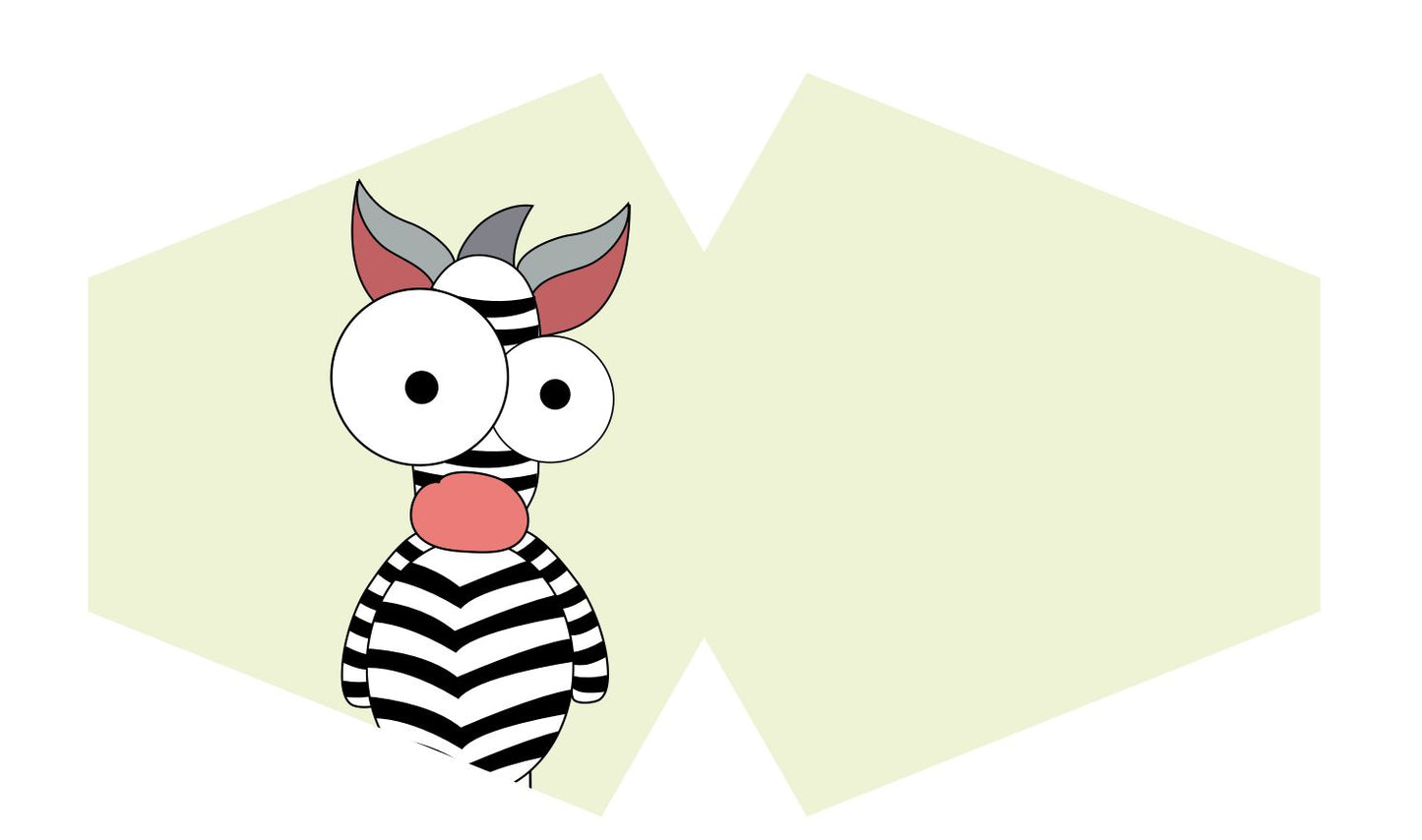 Children's reusable fabric face mask featuring a fun and colourful crazy zebra print pattern.
