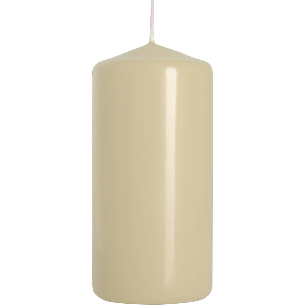 Classic ivory pillar candle measuring 50mm by 100mm with a smooth matte finish.