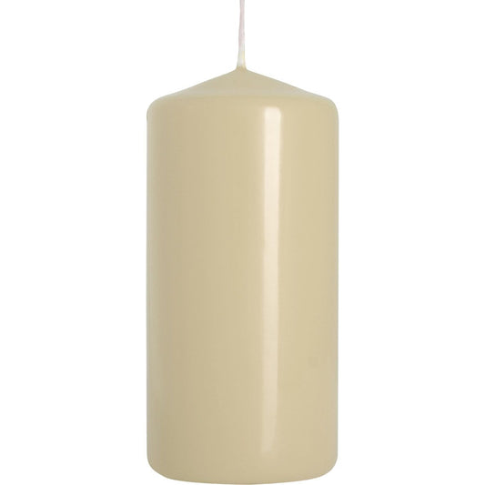 Classic ivory pillar candle measuring 50mm by 100mm with a smooth matte finish.