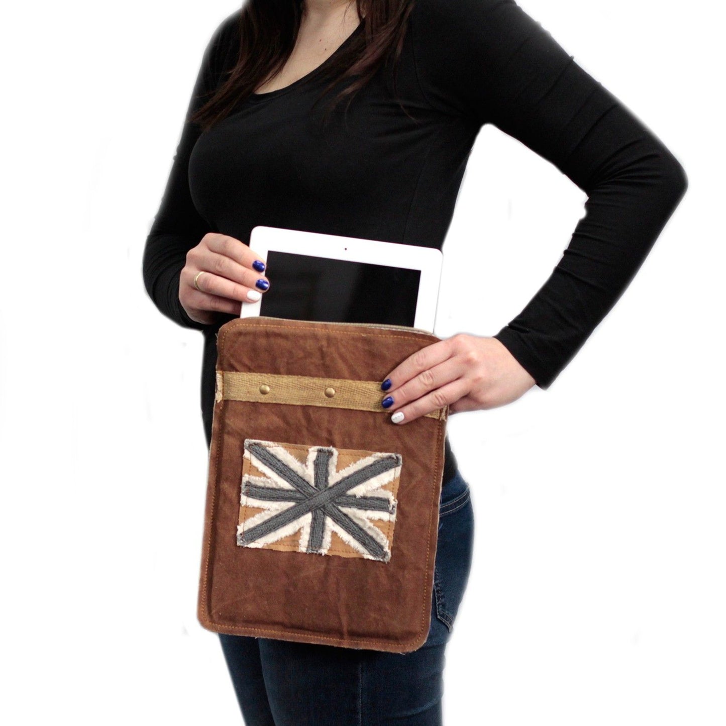 Vintage Bag - Tablet Pouch-Shabby Flag