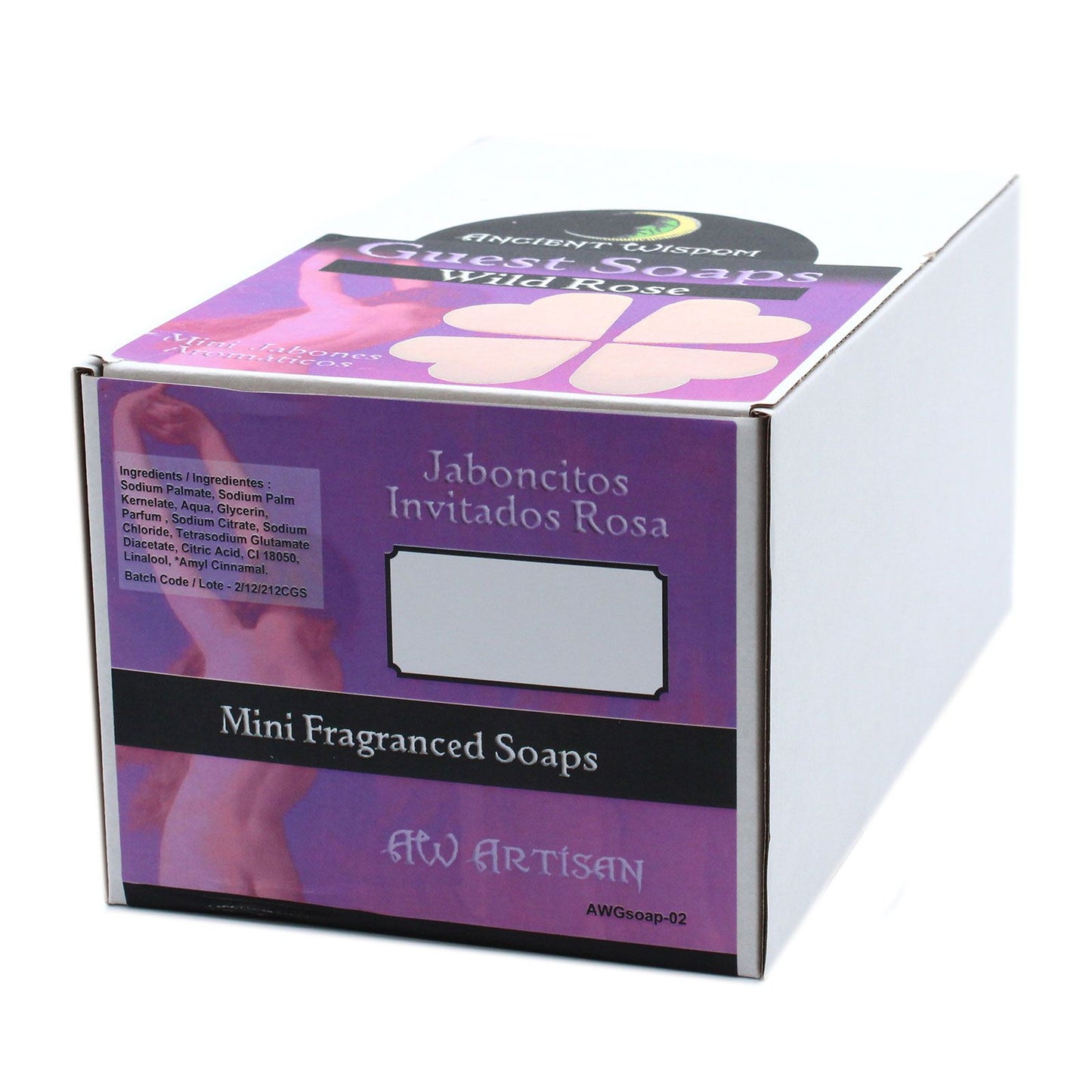 Set of ten small pink heart-shaped guest soaps with a delicate rose fragrance on a neutral background.