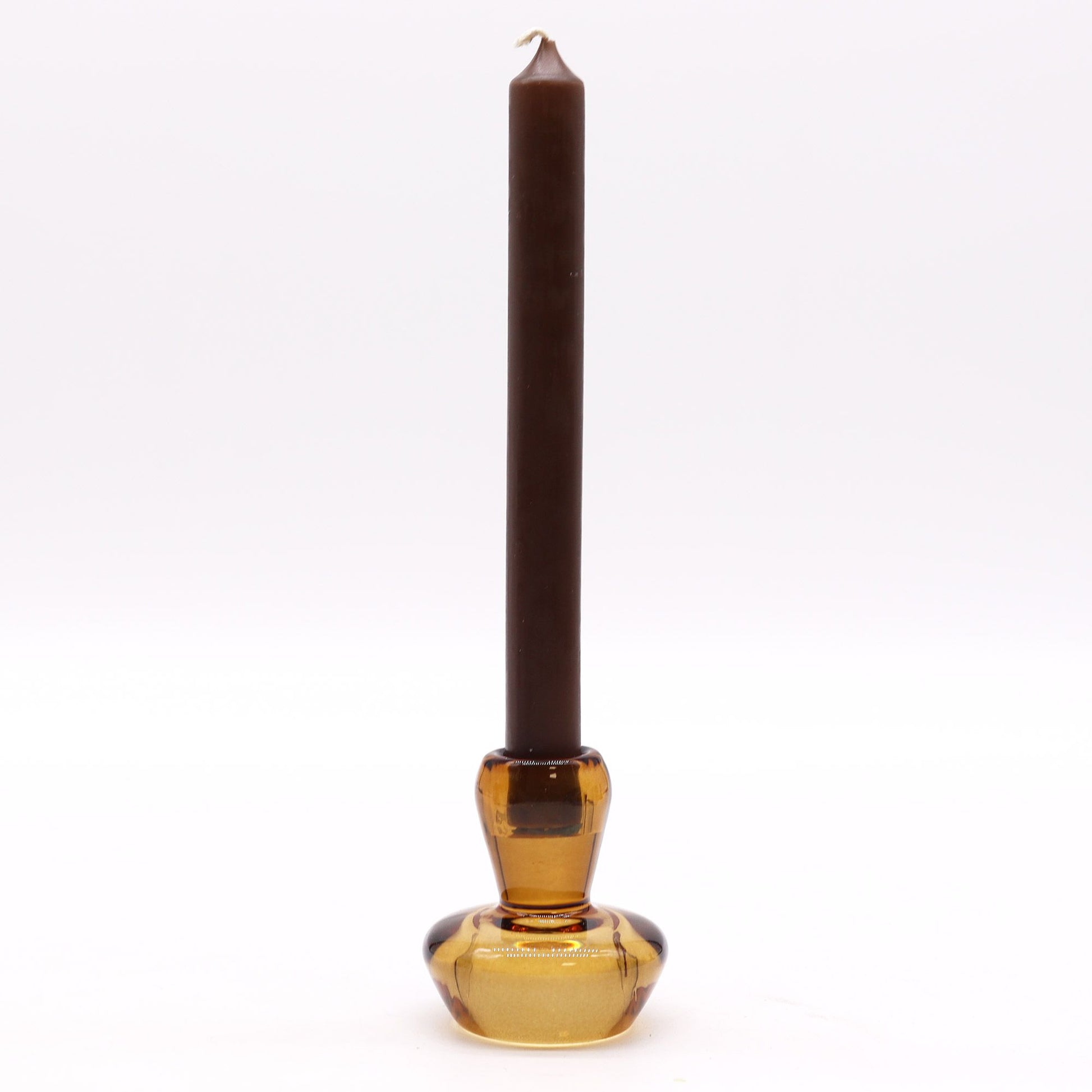 Mushroom Flip Dinner Candle / Tealight Holder - Antique Amber