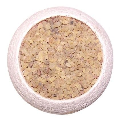 Golden-amber Frankincense resin tears in a bulk 500g pile.