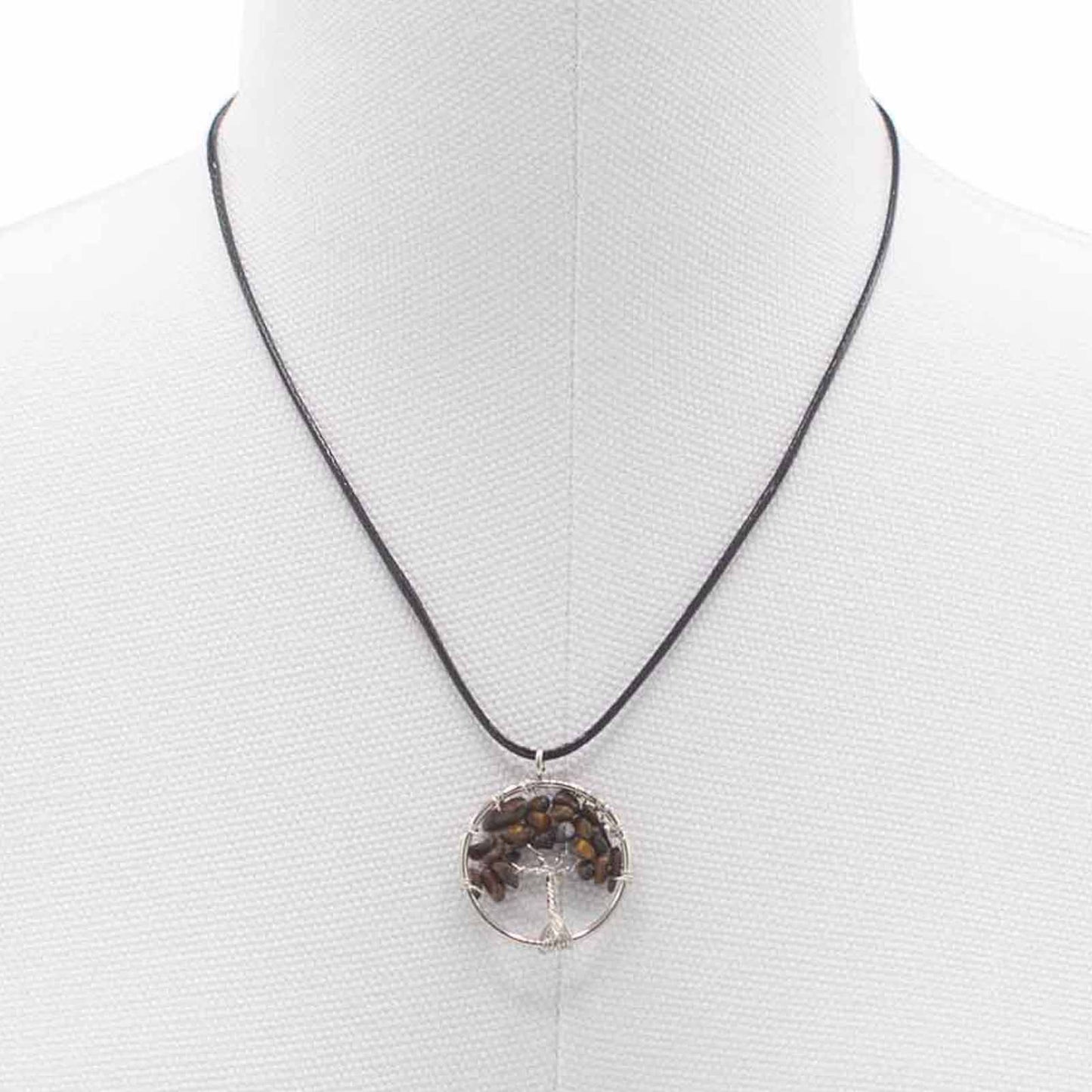 Tree of Life Pendant - Tiger Eye