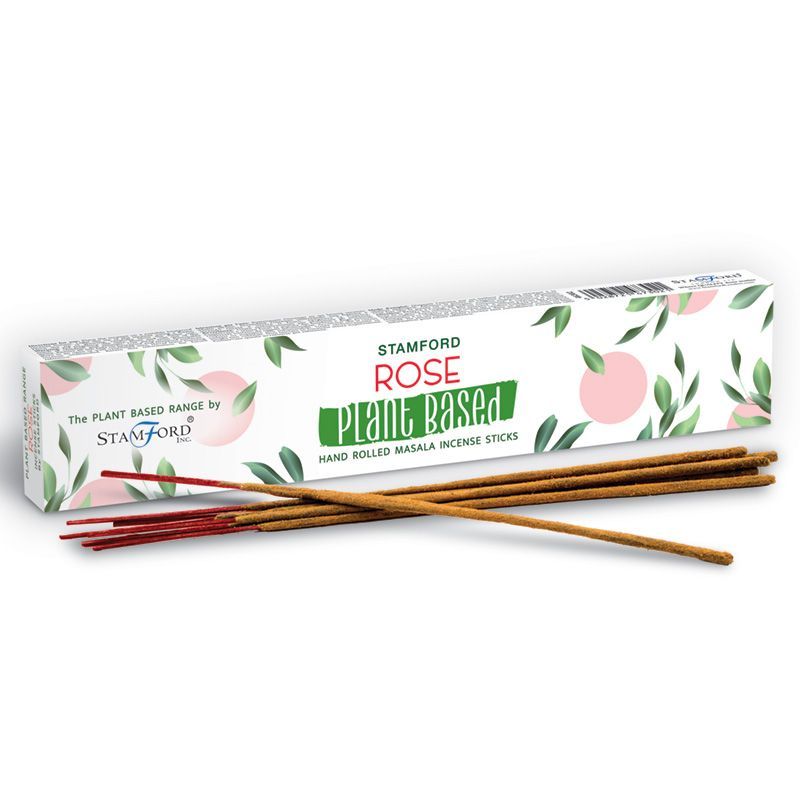 Hand-rolled rose masala incense sticks showing a natural texture and floral essence.