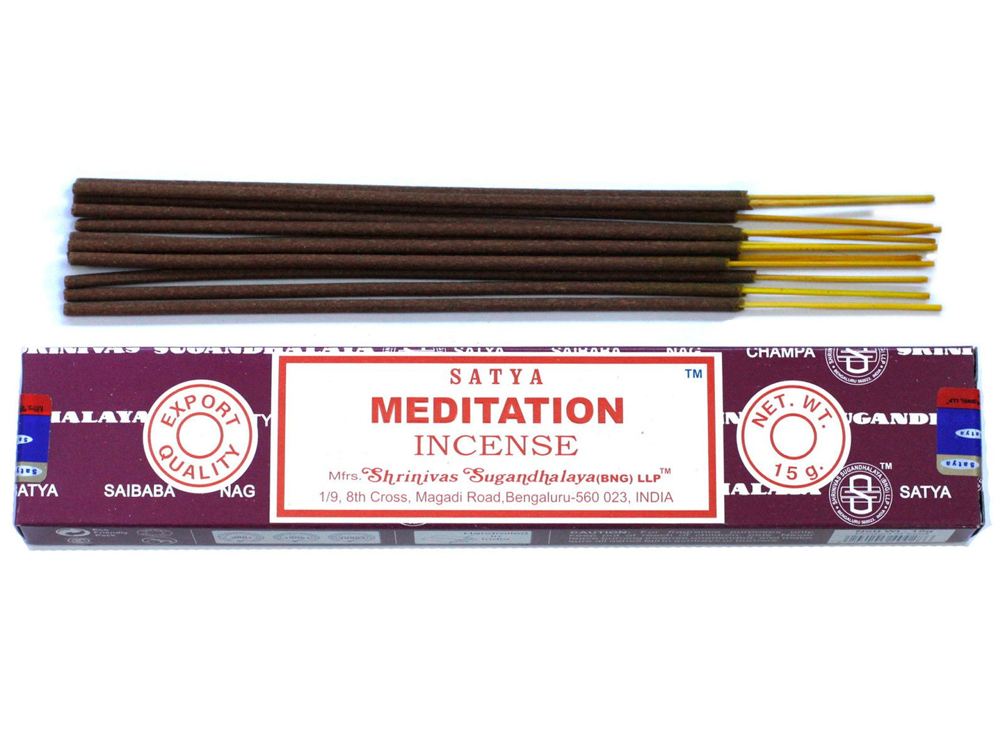 Hand-rolled meditation incense sticks in a blue box, perfect for creating a calming atmosphere.