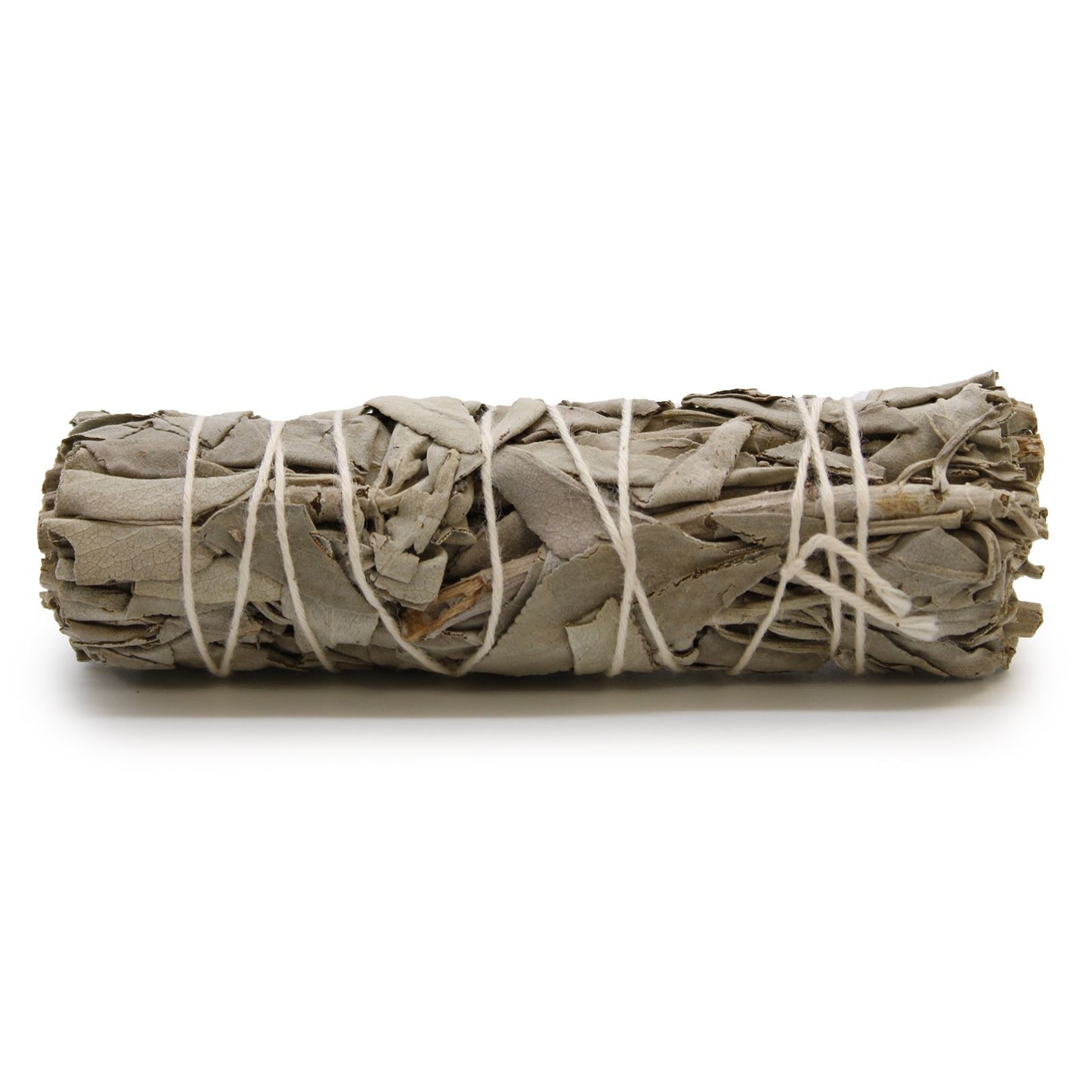 A 10cm bundle of dried Dream Sage leaves tied with string, used for traditional smudging and space clearing rituals.