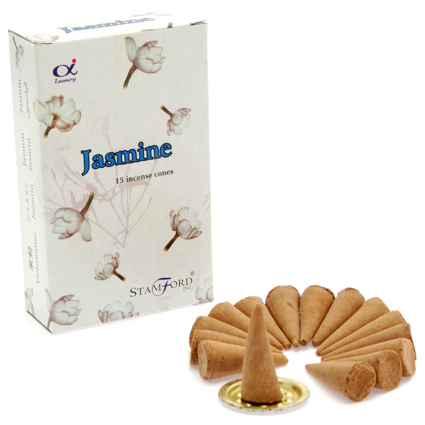 Pile of brown cone-shaped incense sticks with a delicate floral scent on a neutral background.