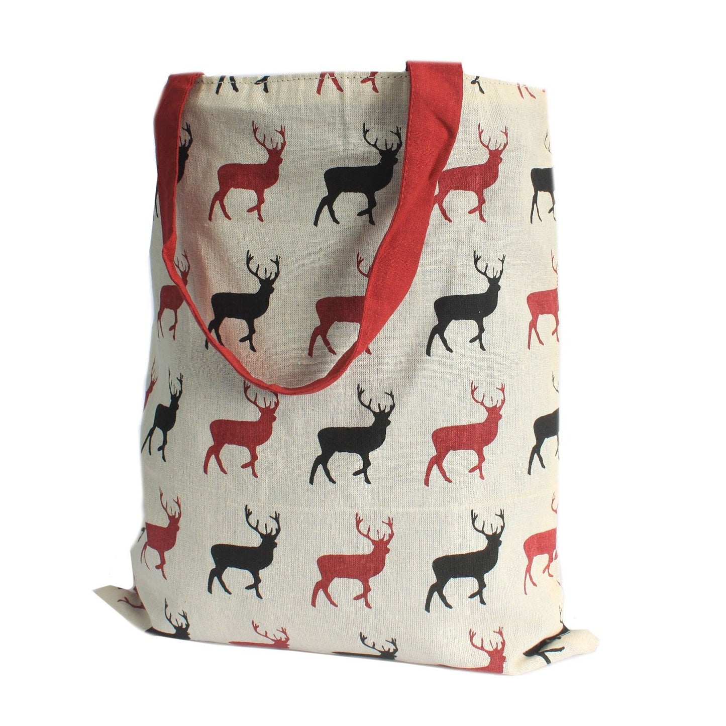 Med Tote Bag Reversible - Stag - Wine