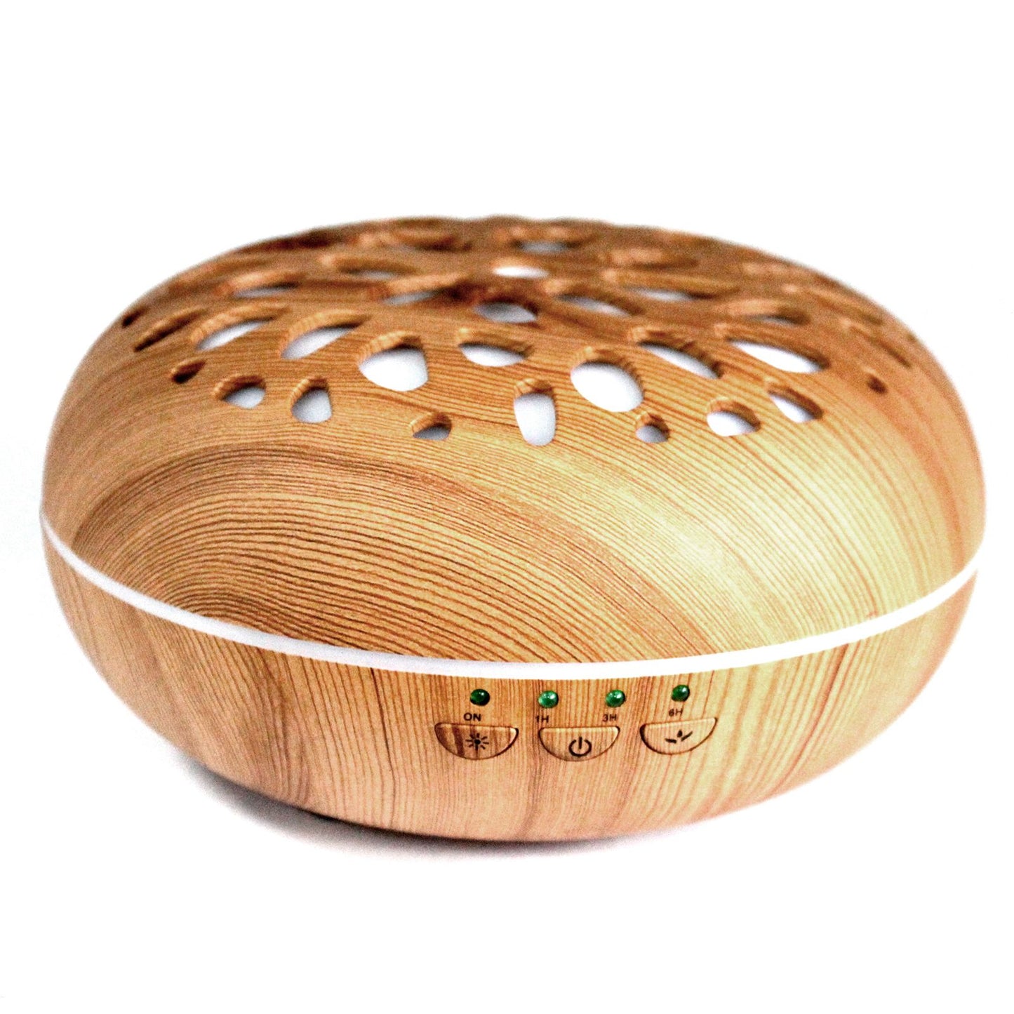 Smooth pebble-shaped ultrasonic aroma diffuser with a minimalist design and soft LED light feature.