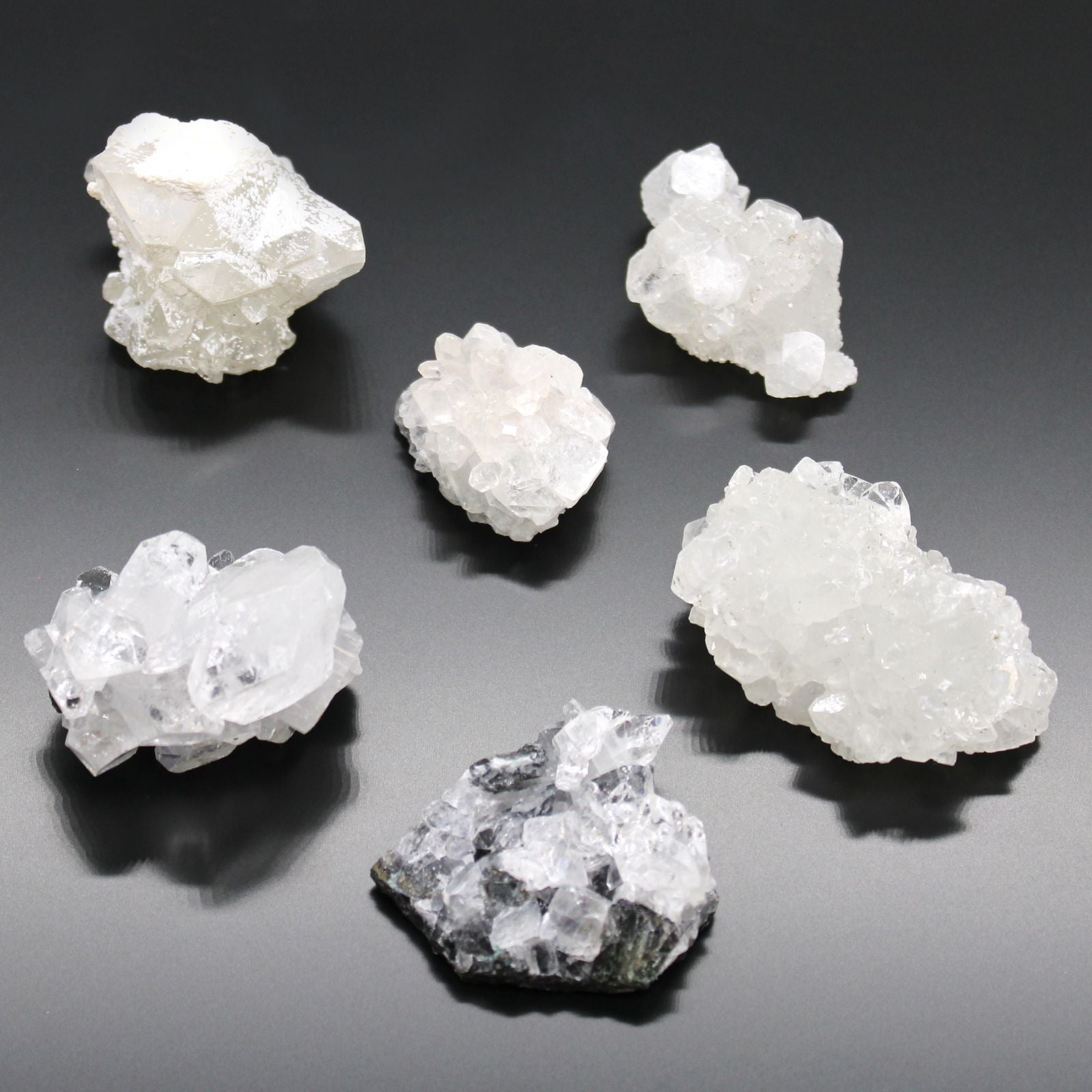 White Apophyllite Clusters 20-30mm