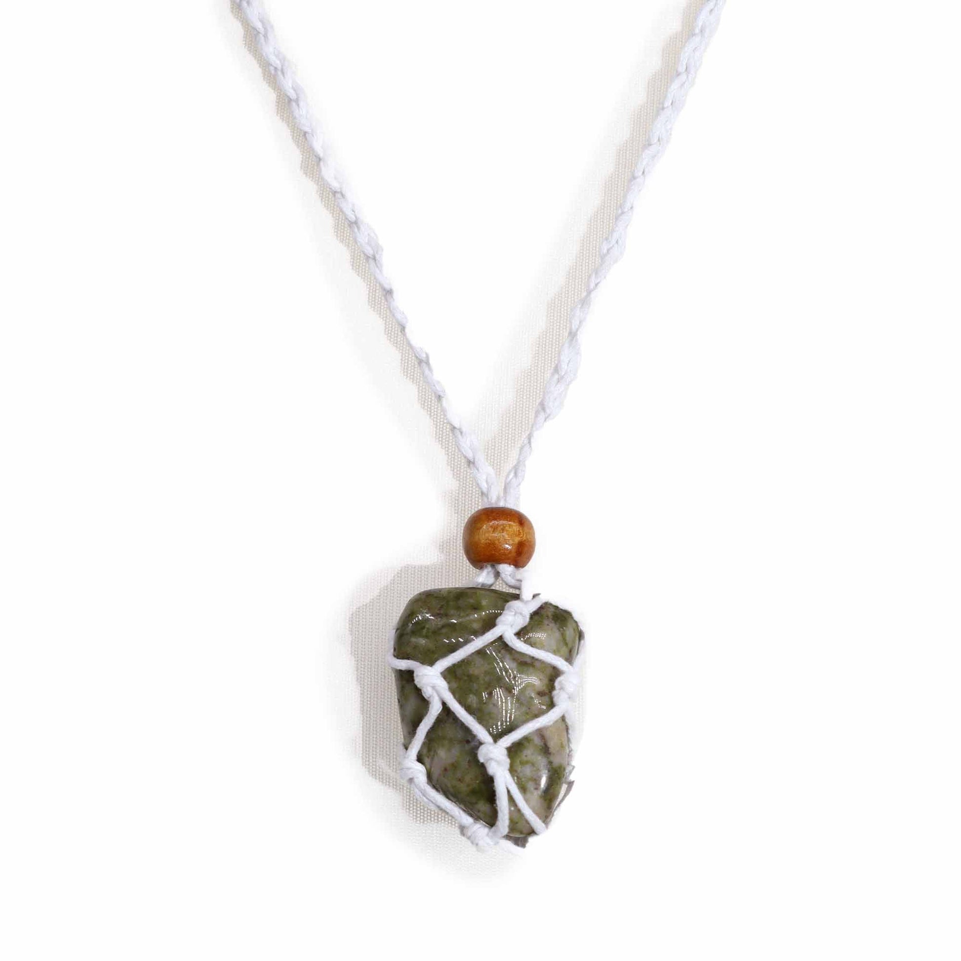 Minimalist white adjustable necklace cord for displaying gemstone and crystal pendants.