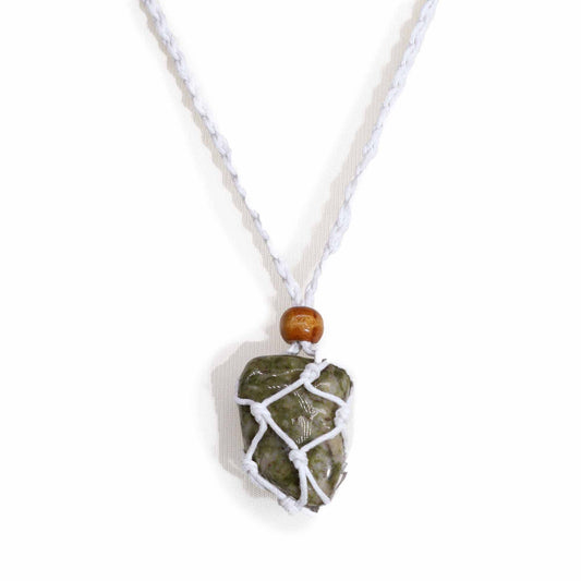 Minimalist white adjustable necklace cord for displaying gemstone and crystal pendants.