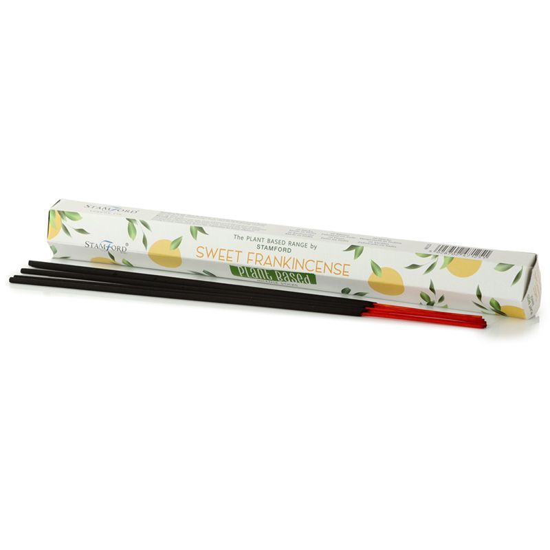 A bundle of natural plant-based incense sticks featuring a sweet frankincense aroma.