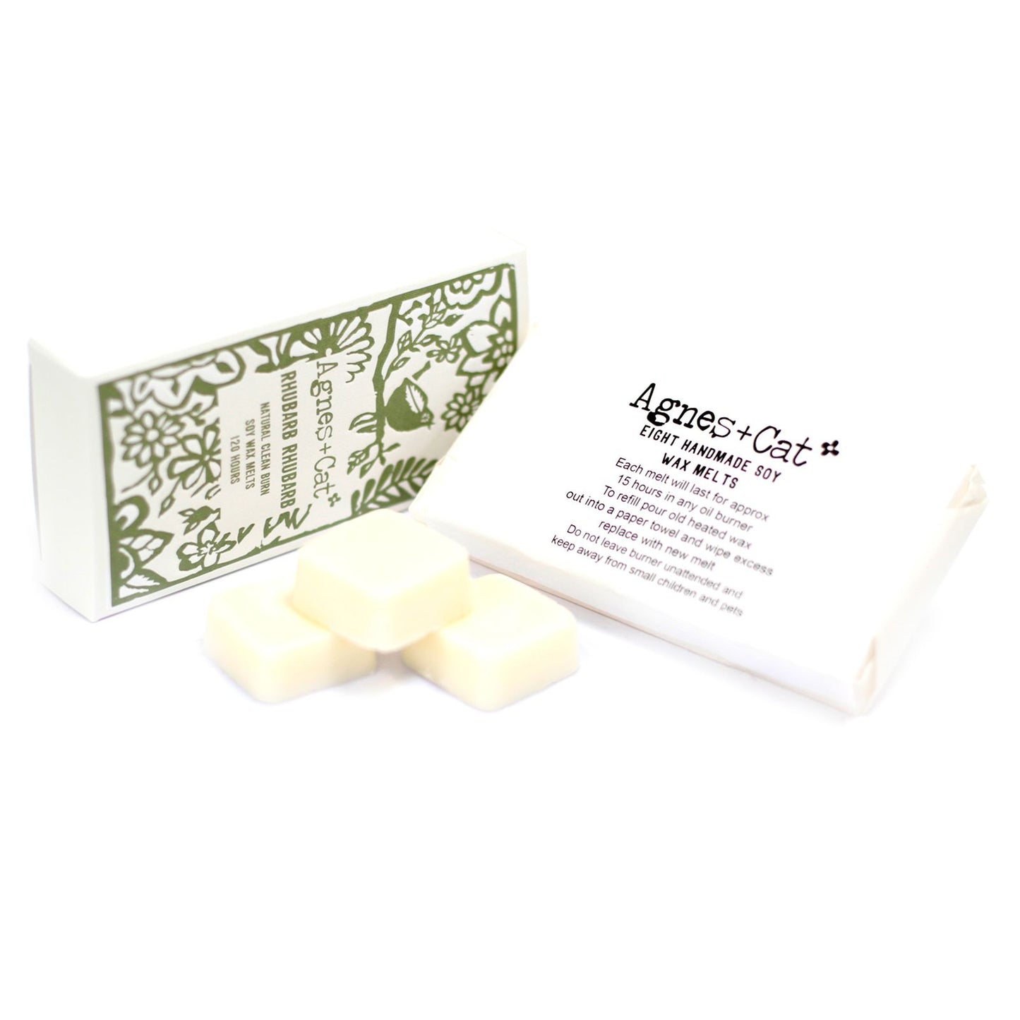 Agnes + Cat Box of 8 Wax Melts - Rhubarb Rhubarb