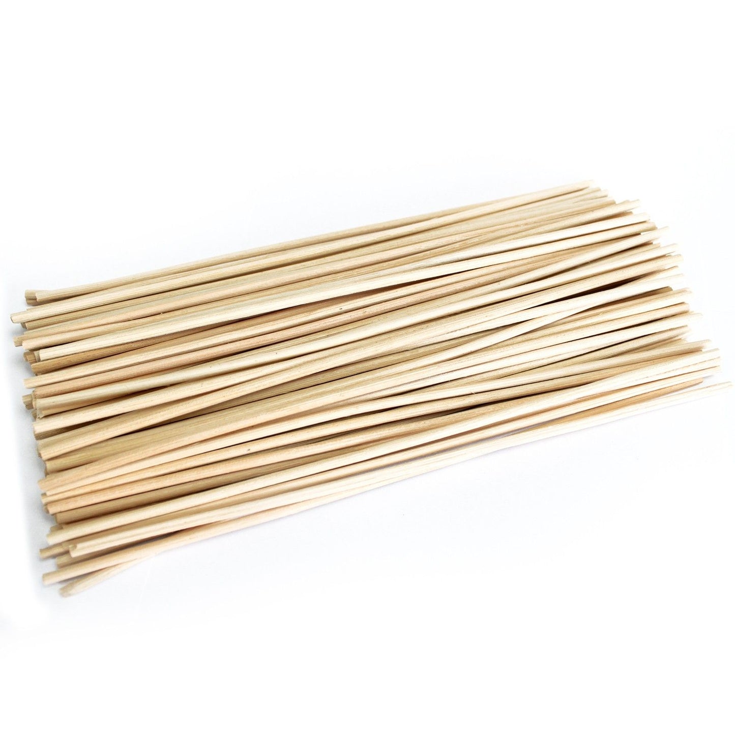 Bundle of natural rattan reed diffuser sticks for home fragrance replacement.