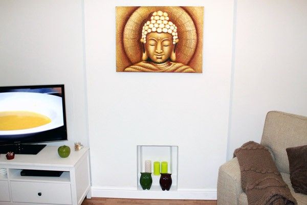 Sun Buddha Golden  60x80cm