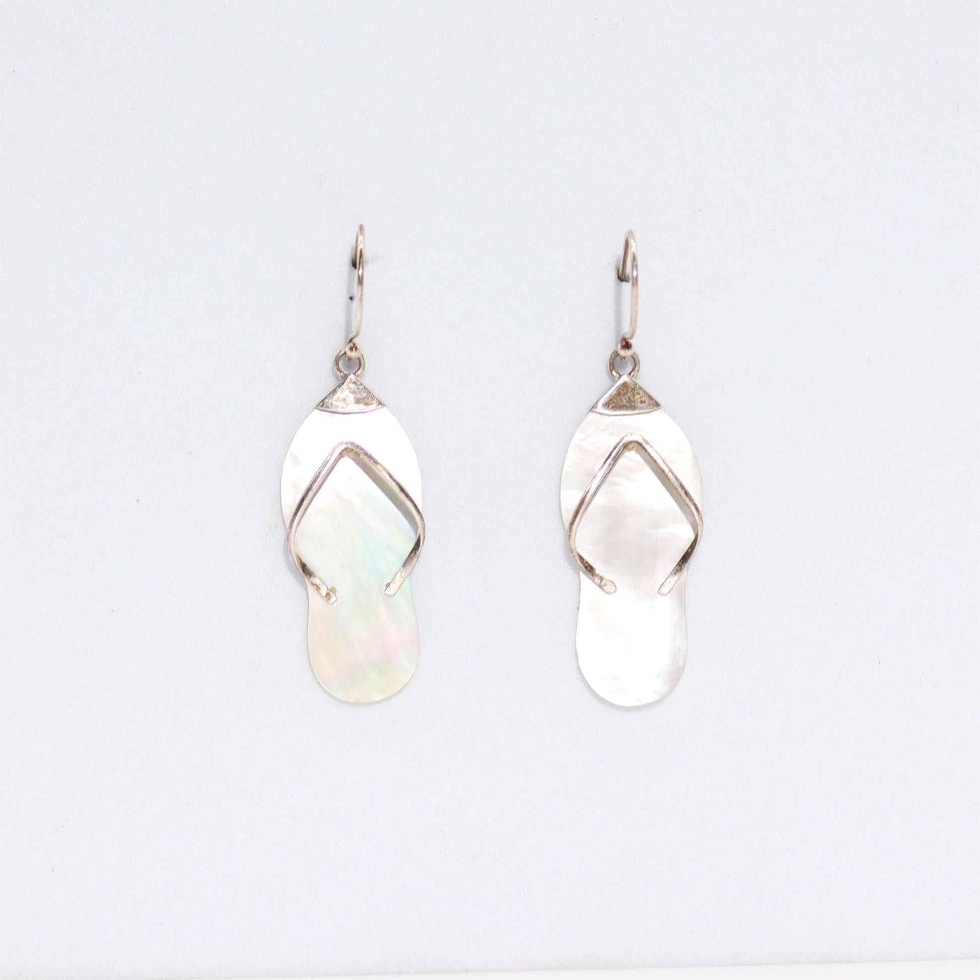 Shell & Silver Earrings - Flip-flops- MOP