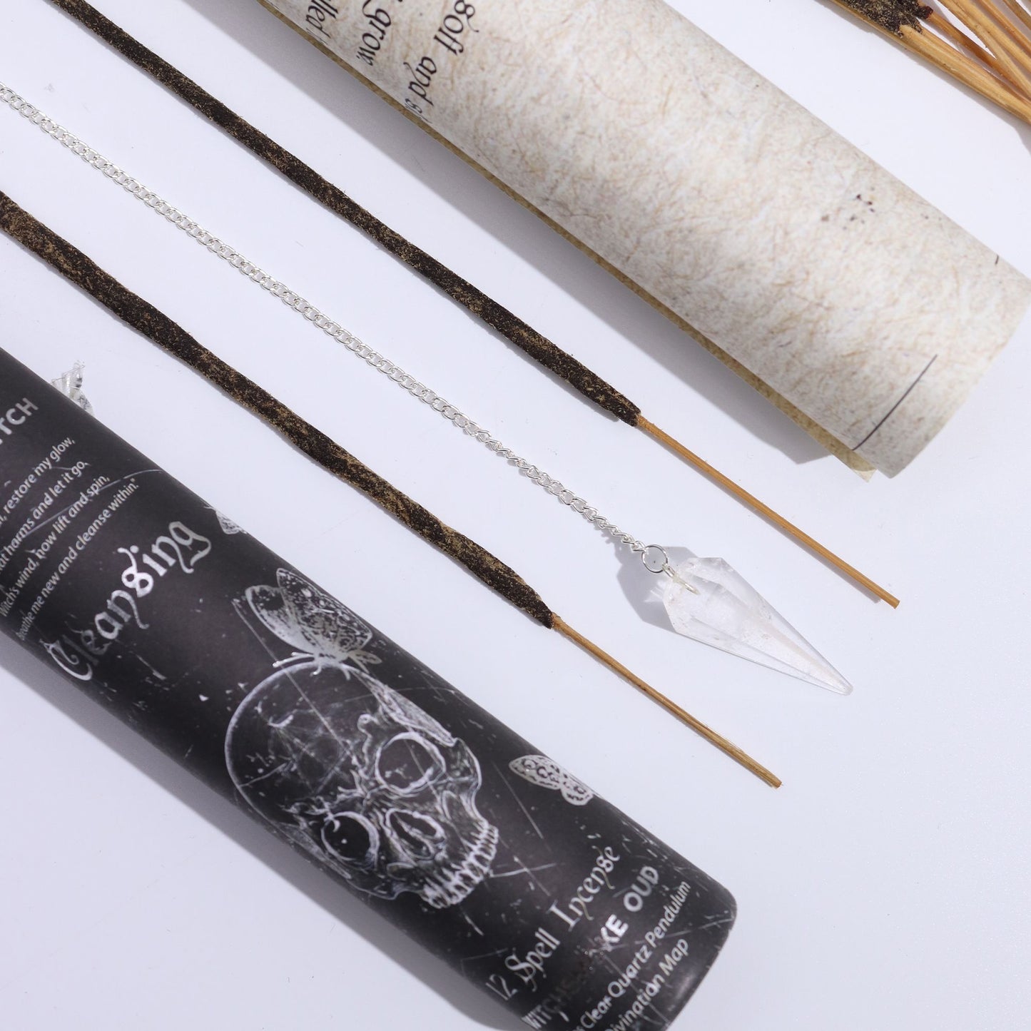 Ancient Witch Spell Incense - Cleansing - Rock Crystal Pendulum