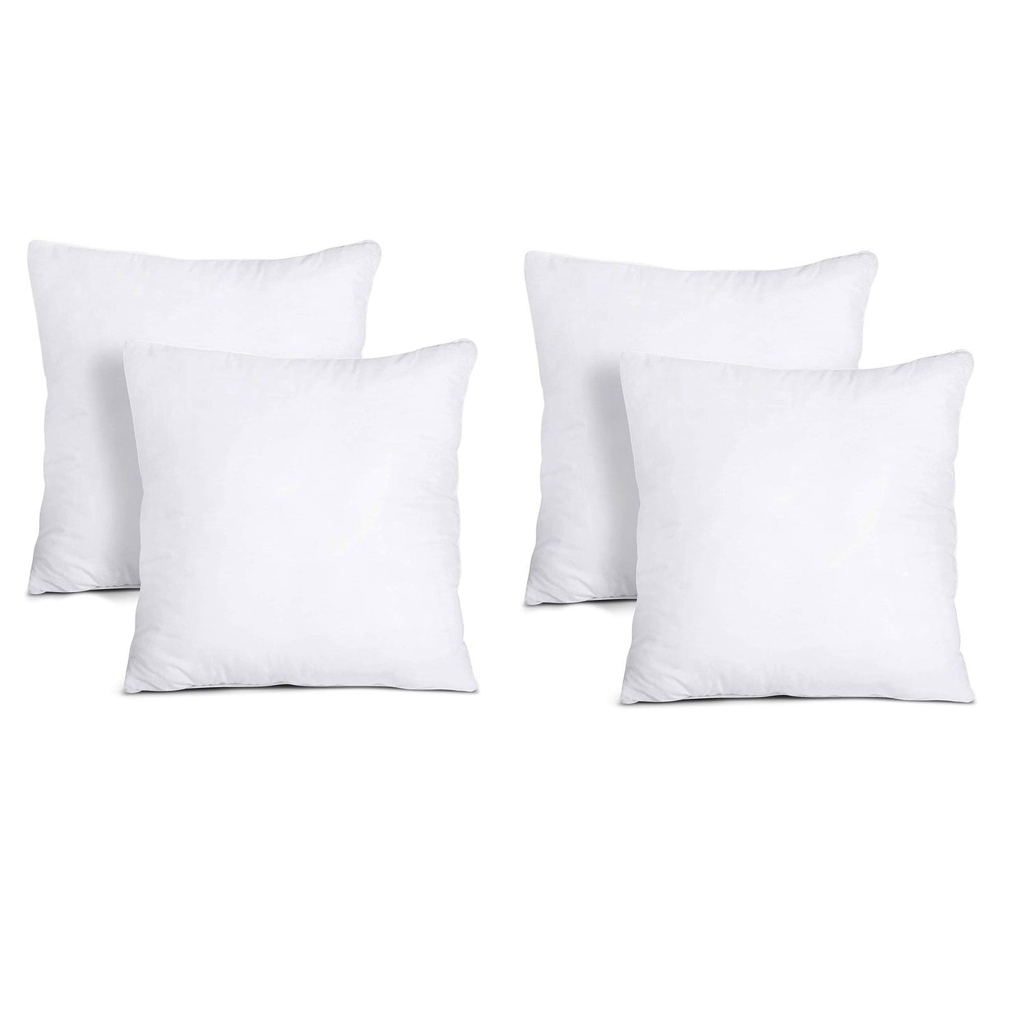 A plump, square white inner cushion pad measuring forty-five by forty-five centimetres.