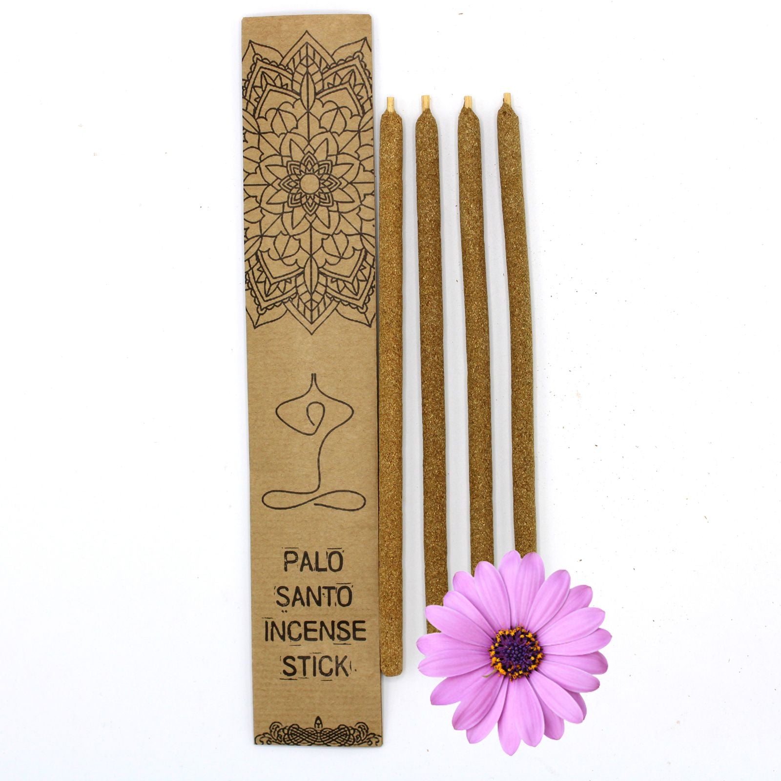 Large aromatic palo santo incense sticks with a violet hue, resting in a minimalist holder.