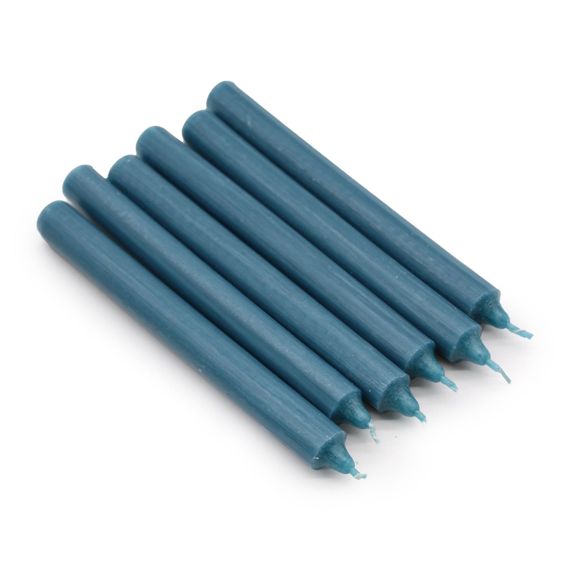 Solid Colour Dinner Candle Set - Pack of 21 - Rustic Teal