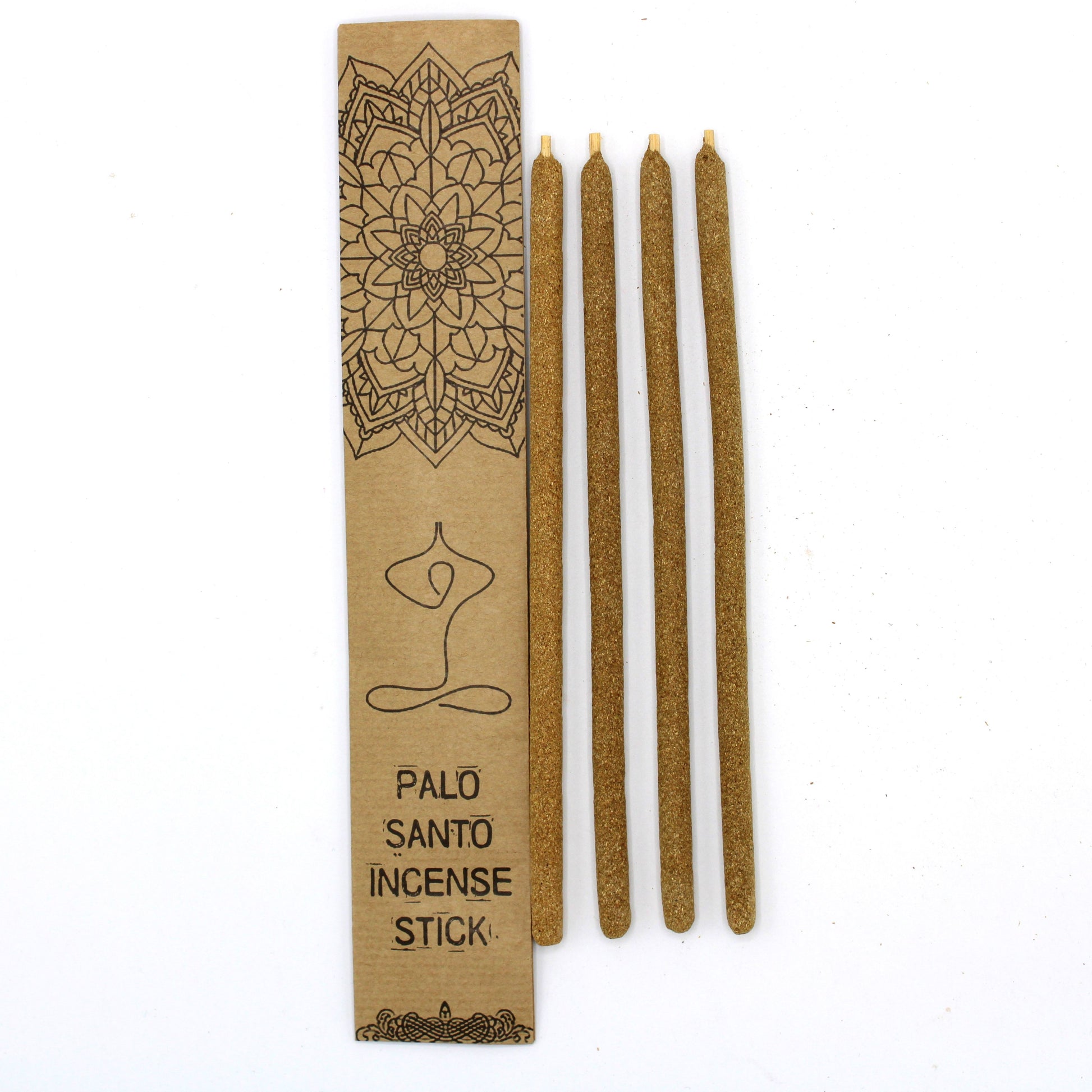 Large classic Palo Santo incense sticks bundled together showing natural wood textures and earthy tones.
