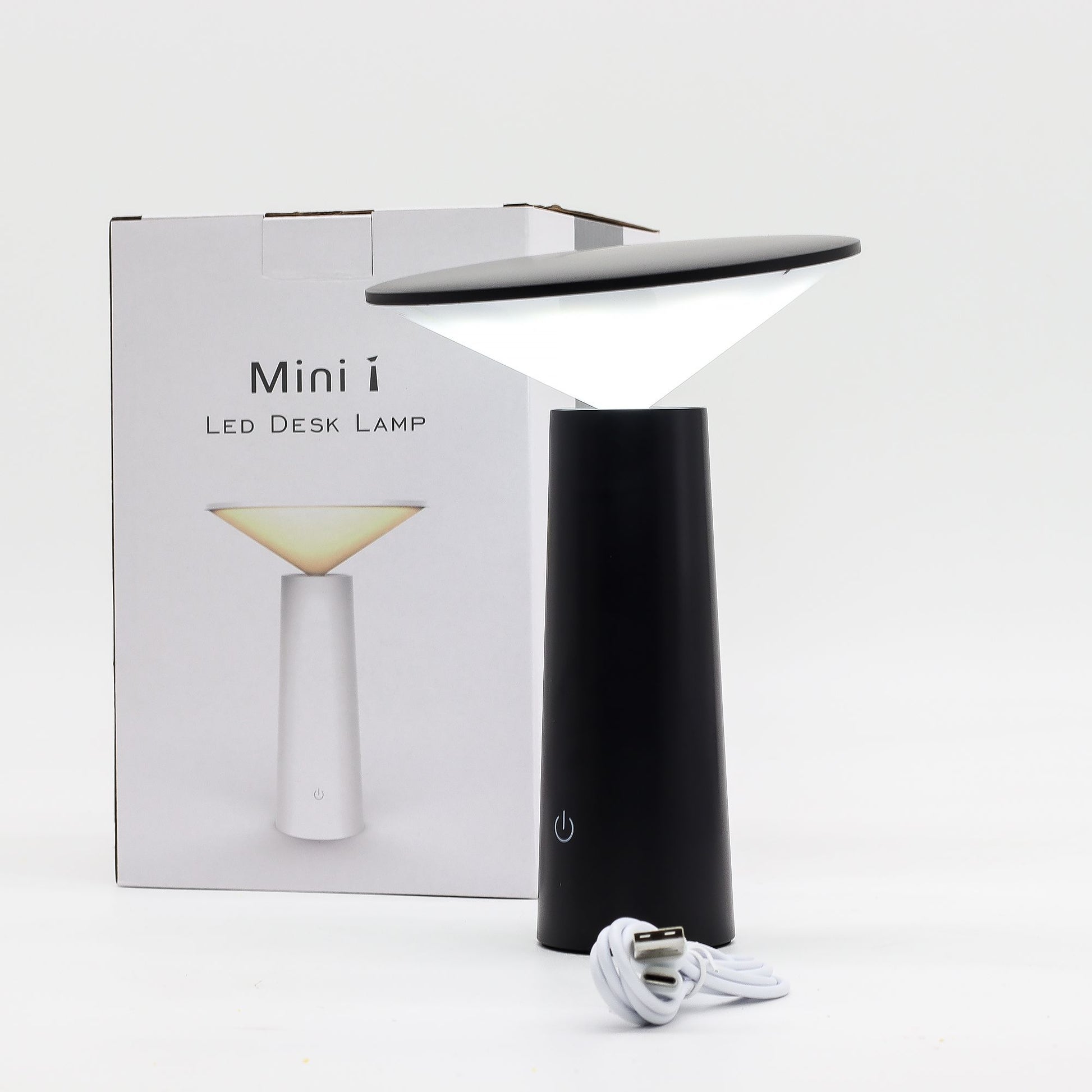 Touch Lamp - Black Mushroom- adjustable - pattern light USB (C) - Rechargable  (2000 Watt)